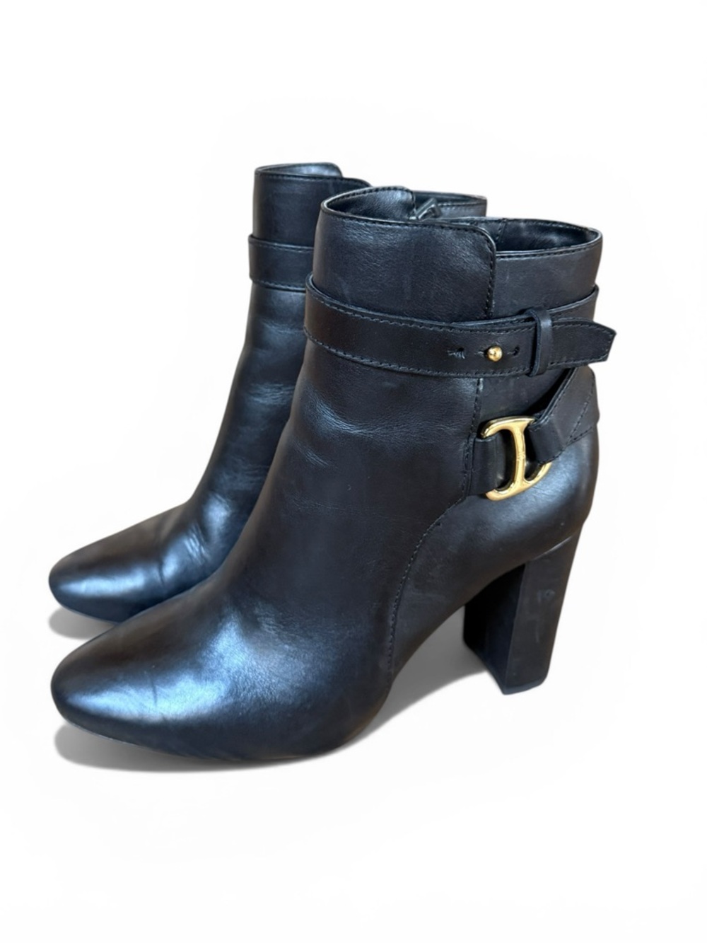 Lauren Ralph Lauren Womens Madelyn Leather Booties Ankle Boots
